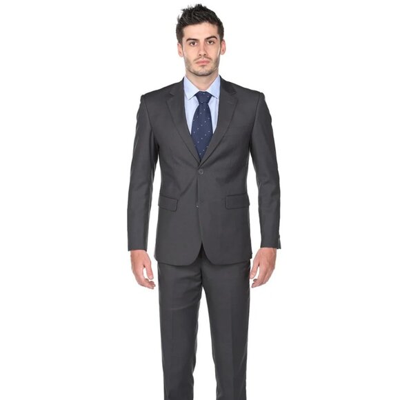 Mens Classic Fit Funeral Suit Charcoal Grey - Picture 1 of 2